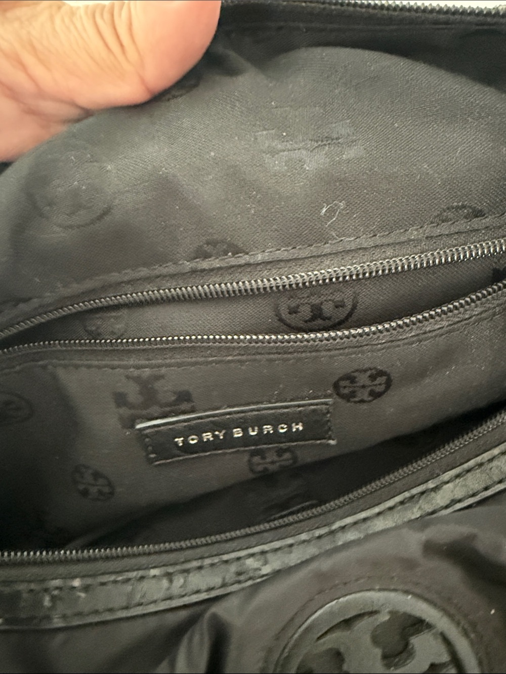 Tory Burch Black Logo Satchel with Gold hardware. - Picture 8 of 8